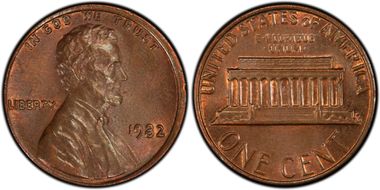 1982 1C Bronze, LD, DDO, FS-101 MS64BN