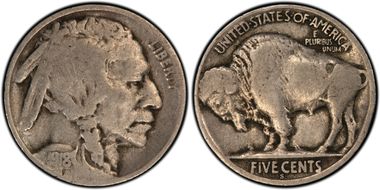 1918-S 5C 2 Feathers, FS-401 VG8