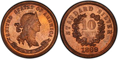 1869 10C J-704 PR65RB