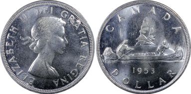 1953 S$1 Strap, SWL MS63