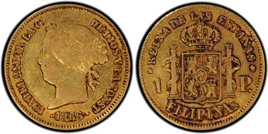 1866 Peso KM-142  Au XF45