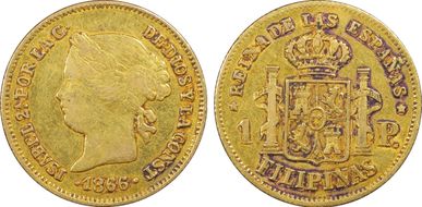 1866 Peso KM-142  Au XF45
