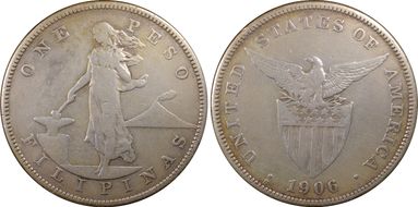 1906-S Peso KM-168  Ag N1