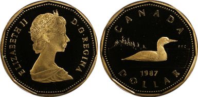 1987 $1 Loon PR69DCAM