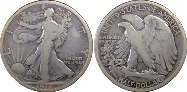 1917-D 50C Obverse VG8