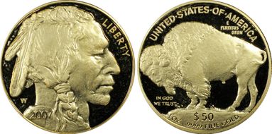 2007-W $50 American Buffalo .9999 Fine Gold PR69DCAM