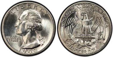 1943-S/S 25C RPM, FS-503 MS64