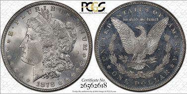 1878 7TF $1 VAM 140 MS65