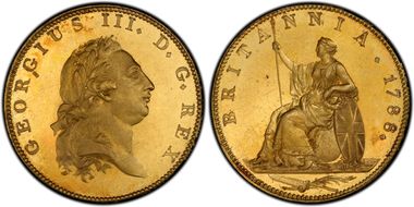 1788 P1/2D P-965 Gilt PR64CAM