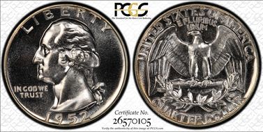 1952 25C "Superbird" FS-902 Hand-Engraved Tail Feathers PR66