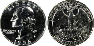 1956 25C FS-701, Reverse Die Gouge PR67