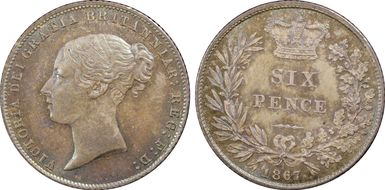 1867 6D S-3909 MS66+
