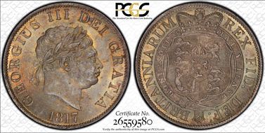 1817 1/2 Cr S-3789 Small Head MS66