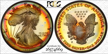 1996-P $1 Silver Eagle PR66DCAM