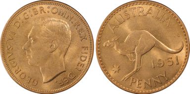 1951-PL (L) 1D KM-43 MS65RD