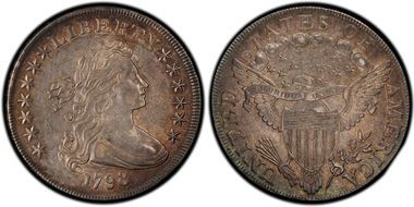 1798 $1 BB-113 AU58