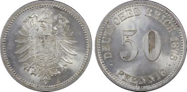 1876-A 50 Pfg J-7 MS66