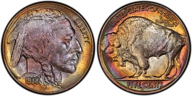 1938-D/S 5C Buffalo MS67