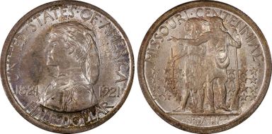 1921 50C Missouri MS66