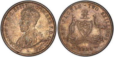 1926(m & sy) Florin AU53