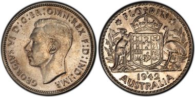 1942-S Florin KM-40  Ag MS62