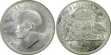 1938(m) Florin KM-40  Ag MS64+