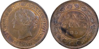 1859 1C Narrow 9 MS63BN