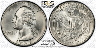 1938 25C MS65