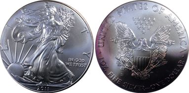 2011-S $1 Silver Eagle 25th Anniversary Set First Strike MS68