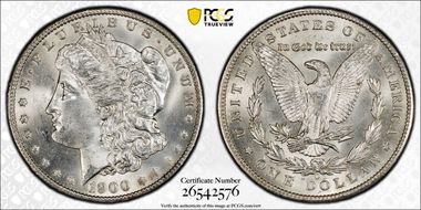 1900-O $1 VAM 15, Doubled Stars MS64