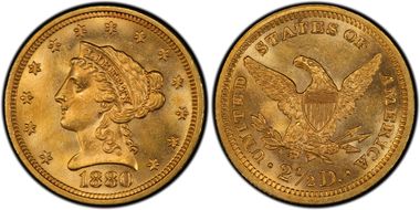 1880 $2.50 MS64+