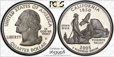 2005-S 25C California  Silver PR70DCAM