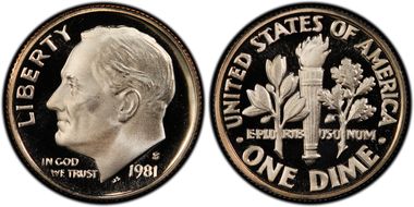 1981-S 10C Type 2 PR69DCAM