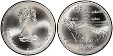 1975 $10 Canoeing MS69