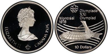 1976 $10 Stadium PR68DCAM
