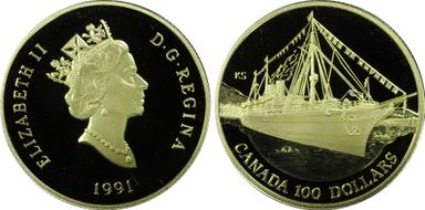 1991 $100 Empress of India PR69DCAM