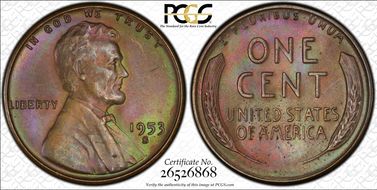 1953-S 1C MS65BN