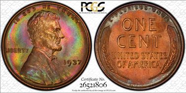 1937 1C MS64RB