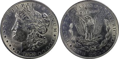 1878 7TF $1 Reverse of 1879 N1