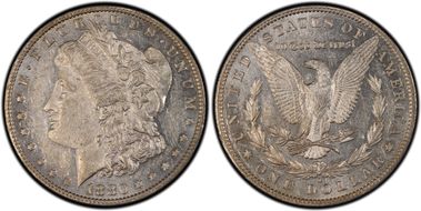 1880-O $1 VAM 48 Hangnail AU53