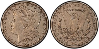 1902 $1 VAM 4, Doubled Ear XF40