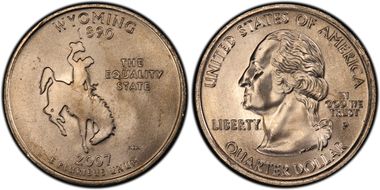 2007-P 25C Wyoming DDR FS-801 MS66