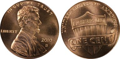 2010-D 1C Shield MS66+ RD