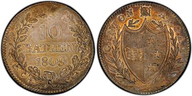 1809 10 Batz Palm KM-14 AU58