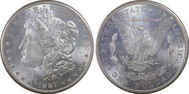 1887-S $1 VAM 2, S/S MS65