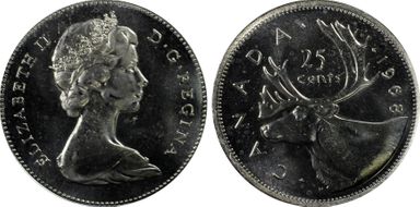 1968 25C Nickel MS65