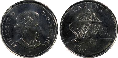 2004-P 25C 1st Settlement MS68