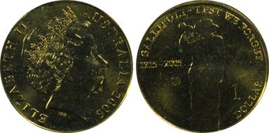 2005-B $1 Gallipoli Counterstamp MS66