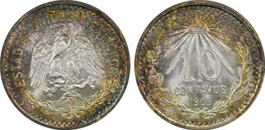 1905-M 10C KM-428  Ag MS67