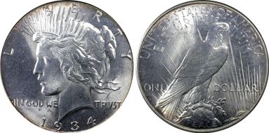 1934 $1 MS64